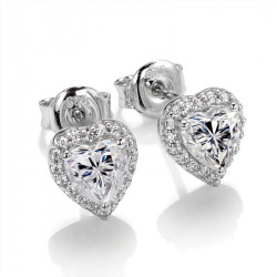 True Loce Heart shape Moissanite diamond S925 Sterling silver set