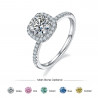 S925 Silver Jewelry 1ct Moissanite Ring