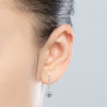 6.5mm 1CT moissanite 925 sterling silver dangle Earrings
