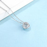 Claw Setting 2ct 8mm Moissanite Diamonds Pendant 925 Sterling Silver Chain