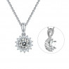Sun flower VVS 2 ct,1ct Moissanite Diamond stud pendants