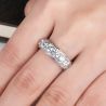 4mm 5.5cttw D Color Moissanite Wedding Band Ring 925 Sterling Silver 