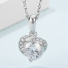 Heart VVS 2 ct Moissanite Diamond pendants chain