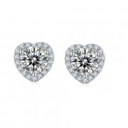 2 ct Heart Moissanite Diamond stud earrings