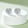 2 ct Heart Moissanite Diamond stud earrings