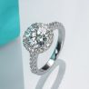 2 Carat D Color Moissanite Halo Engagement Ring For Women 925 Sterling 