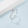 Twisted 1ct Moissanite Diamond 925  Silver Wedding Rings