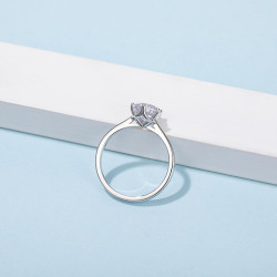 Engagement Moissanite 1ct Diamond 925  Silver Rings