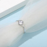 D color Diamond 0.5mm Moissanite gold plated 925 Silver Ring