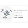 14K 585White Gold 3ct D Color Moissanite Engagement Rings GRA Certificate