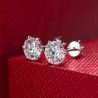 14K White Gold 1ct D Color Moissanite Diamond Stud Earrings