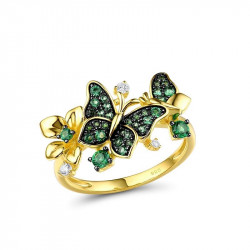 Butterfly Green Spinel Stering silver set