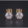 14K,18K Yellow Gold  Moissanite Diamond 6 claws Stud Earrings