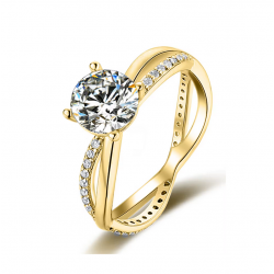 14K,18K Solid White Yellow Gold Wedding Engagement 1CT Moissanite Ring