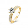 14K.18K White Yellow Gold 2ct Moissanite Engagement Wedding Ring