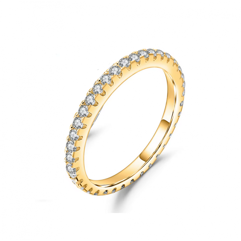 14K,18K Yellow, white solid gold wedding band ring moissanite diamond