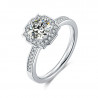 Real 14K,18K White /Yellow Gold 1ct moissanite wedding ring