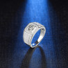 Men's ring 6.5mm Moissanite Diamond 18K,14K Solid Yellow,White Gold