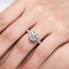 14K White Gold 3ct D Color Moissanite Engagement Rings With Certificate 