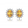 Natural Citrine stone 925 Sterling Silver Jewelry Set