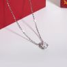  Solid 14K Gold 1 Carat D Color Moissanite PendantWith 925 Sterling Silver Chain