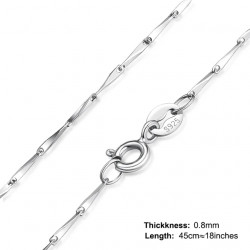 Pure 925 Silver Chain 45cm Necklace For Women