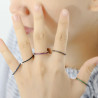 Multi color Pink Blue Black White CZ Finger Stackable Silver Ring