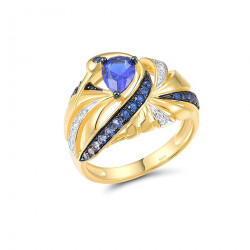 Blue stone Gold plated 925...