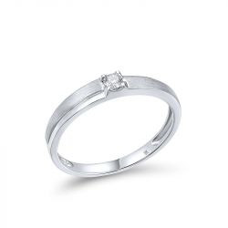 Genuine 18K 750 White Gold Sparkling Diamond Couple Ring For Women Men 