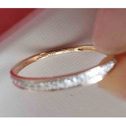Diamond Genuine 14K White/Yellow/Rose Gold Rings For Women 