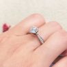 S925 Silver Jewelry 1ct 2ct 3ct Classic Style Moissanite Ring 