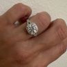 925 Sterling Silver Halo Engagement Ring 1.5ct 2 ct 3ct D Color Moissanite Diamond 