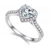 Love Heart shapeS925 Sterling silver Moissanite diamond jewelry set 