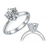 14K White Gold Moissanite Diamond Wedding Engagement Ring