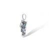 925 Sterling Silver Blue Lily Flower Pendant Earrings Ring Set 