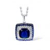 Blue Stones White Zircon 925 Sterling Silver Jewelry Set For Women 